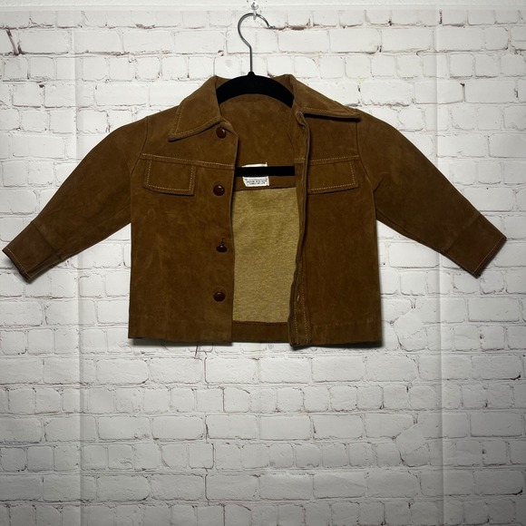Sears Other - Vintage 1970s Toddler Suede Jacket Sears Western Cowboy Brown Retro Kids Size 2T